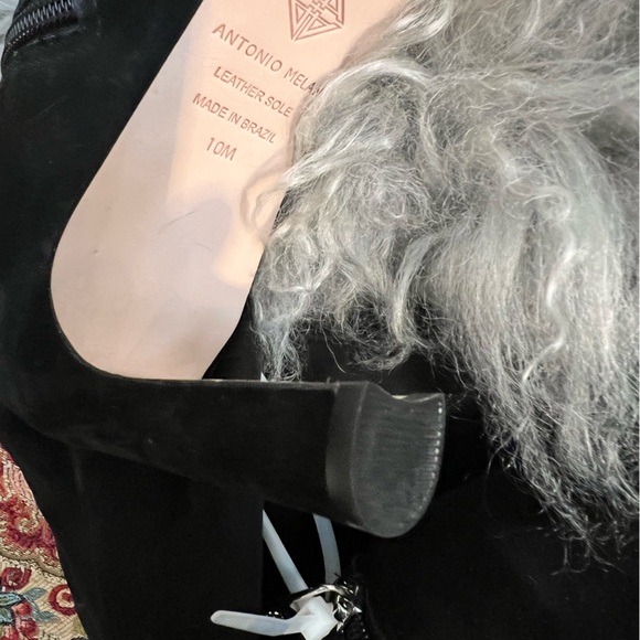 NWOB $198 Antonio Melani STELLAH Suede/Leather Sole Heeled Boots - Picture 4 of 8